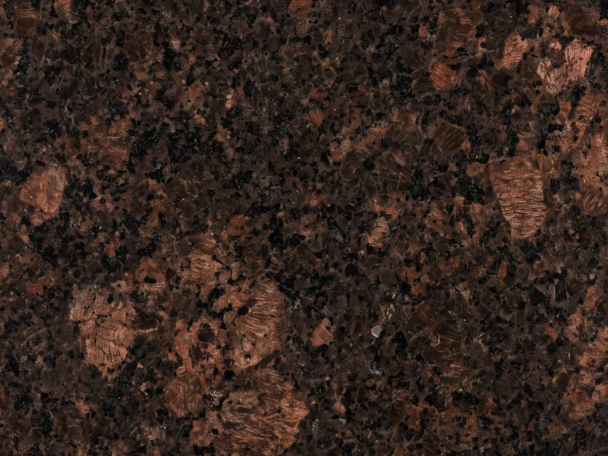 Placa de Granito Tan Brown de cerca