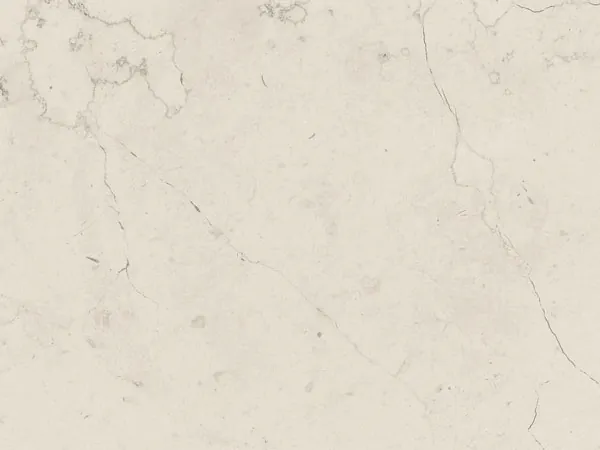 Detalle del Mármol Blanco Perlino: vetas hilo grises sobre el marfil
