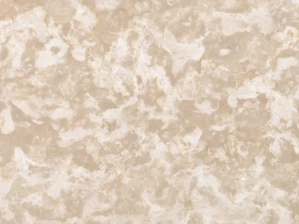 Detalle del Botticino Fiorito: manchas claras irregulares sobre el fondo beige rosado