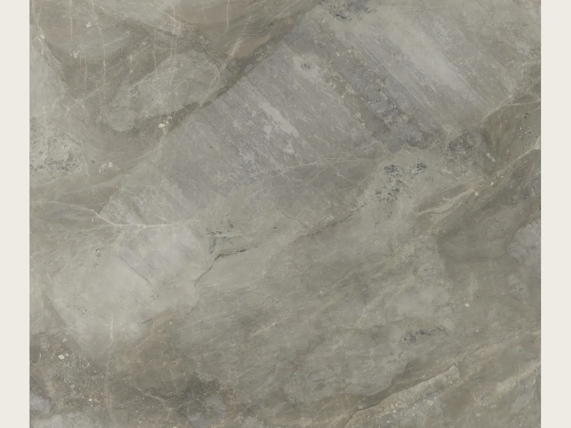 Placa de mármol gris Fior di Bosco: gris verdoso con nubes de gris claro y oliva y vetas finas