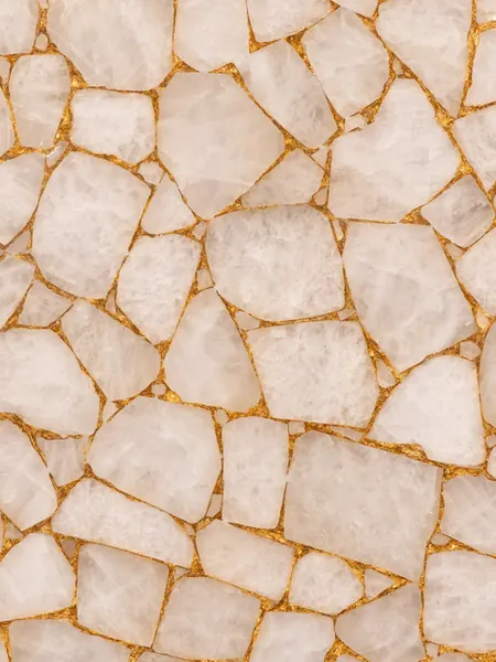 Cuarzo Blanco con Hoja de Oro